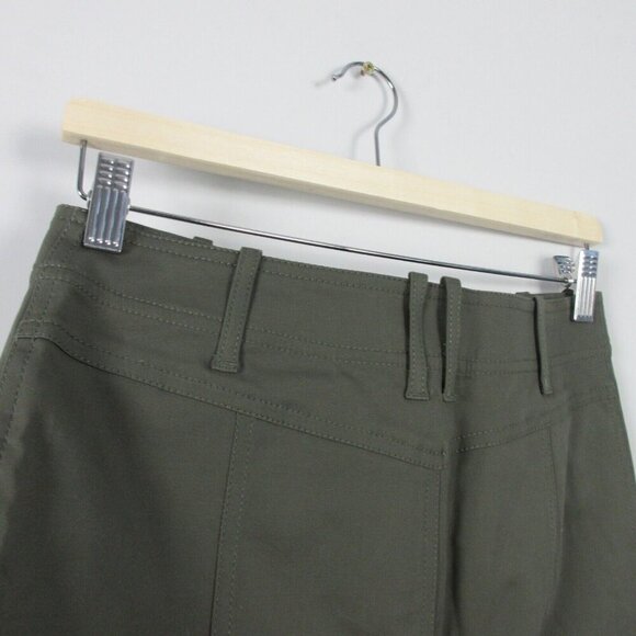 Club Monaco Laila Skirt Women Size 4 Military Olive Cargo Pockets Casual 252 - Picture 6 of 11